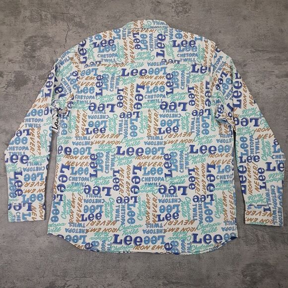 LEE Workwear Heritage Chetopa Twill Logo Print Jacket Mens Size XL Muli-Color - Picture 2 of 9